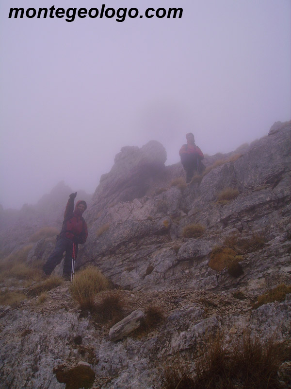 Roccette verso la cresta del Corvo